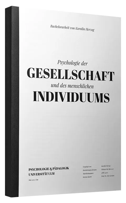 Mit der klassischen Klebebindung bist du auf der sicheren Seite - klassisches Design ohne Schnick Schnack.